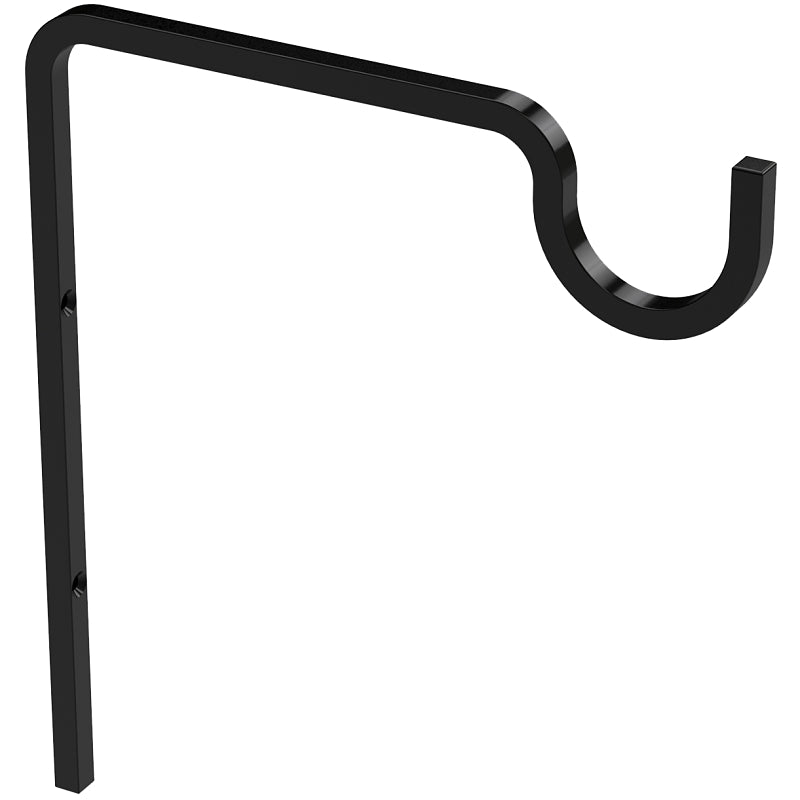 National Hardware N275-507 Long Utility Hook, 7-15/16 in L, 9 in H, Steel, Black, Screw, Wall