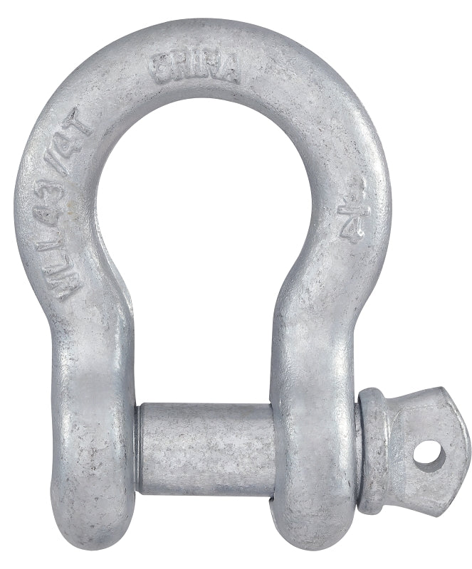 National Hardware N100-329 Anchor Shackle, 3/4 in Trade, 10,000 lb Working Load, 3/4 in Dia Wire, Steel, Galvanized