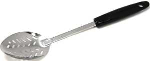 Chef Craft 12931 Slotted Spoon, 12 in OAL, Stainless Steel, Black, Chrome-Plated