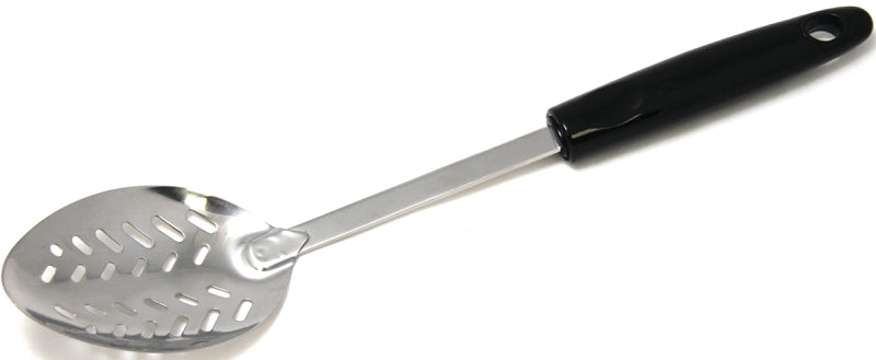 Chef Craft 12931 Slotted Spoon, 12 in OAL, Stainless Steel, Black, Chrome-Plated