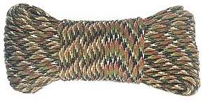 Baron 63715 Cord, 5/32 in Dia, 100 ft L, 110 lb Working Load, Polyester, Camouflage