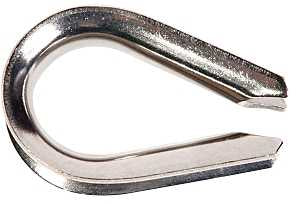Baron 264EG-1/4 Wire Rope Thimble, 1/4 in Dia Cable, Steel, Electro-Galvanized