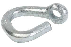 Baron 383-3/16 Large Cold Shut, 450 lb Working Load, 3/16 in Dia Wire, Steel, Zinc-Plated, Pack of 10