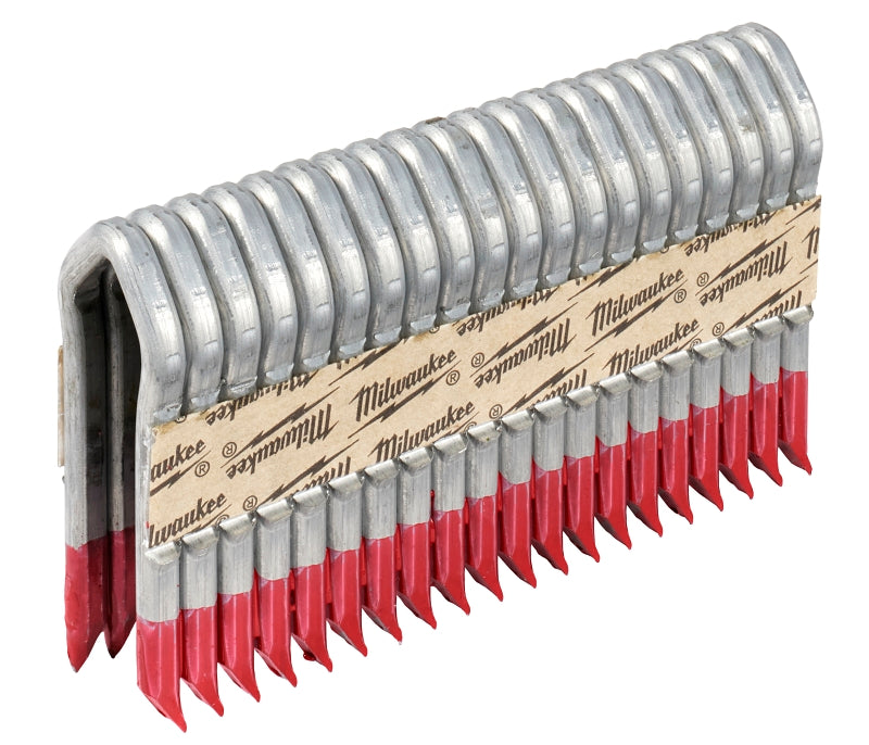 Milwaukee MPU2-960 Series Staple, 2 in L, Galvanized, 3/4 in W Crown, 9 ga Gauge, Aluminum/Zinc, 960/PK