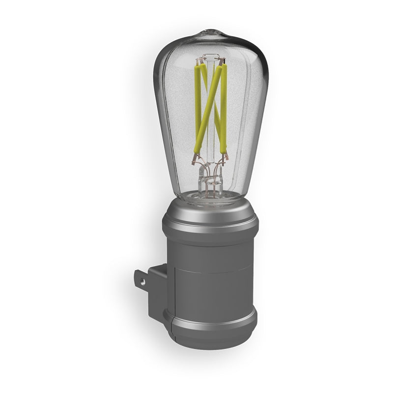 AmerTac NL-EDSN-DN Night Light, 120 VAC, 1 W, 1-Lamp, LED Lamp, Amber Light, 8 Lumens, 2700 K Color Temp, Gray