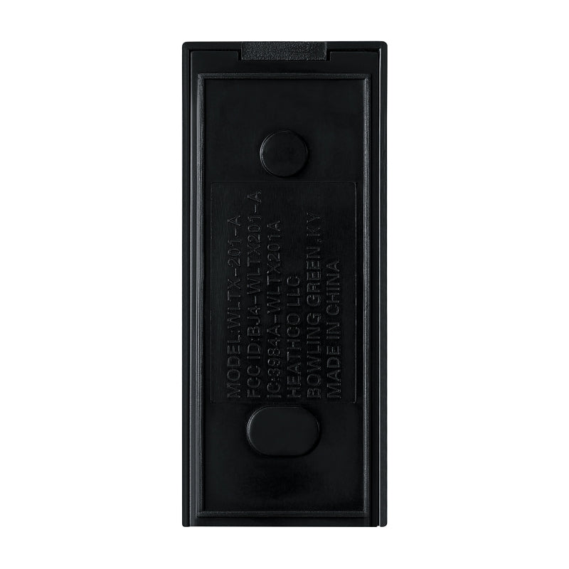 Heath Zenith 18000159 Pushbutton Doorbell, Wireless, Rectangular, Black