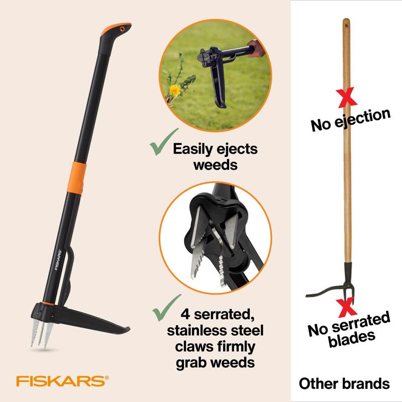 Fiskars 39.25 in. Stainless Steel Weeder Aluminum Handle