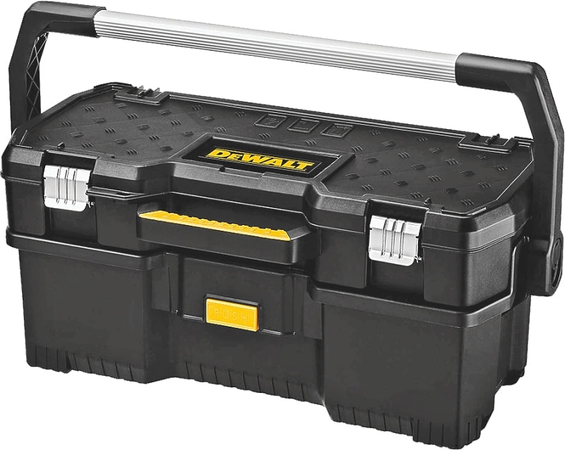 DEWALT DWST24070 Tool Tote with Power Tool Case, 77 lb, Resin, Black, 24 in L x 26-3/8 in W x 11-3/16 in H Outside