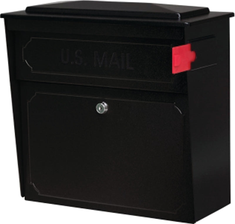 Mail Boss 7172 Townhouse MailBox, Steel, Galvanized/Powder-Coated, Black, 15-3/4 in W, 7-1/2 in D, 16 in H