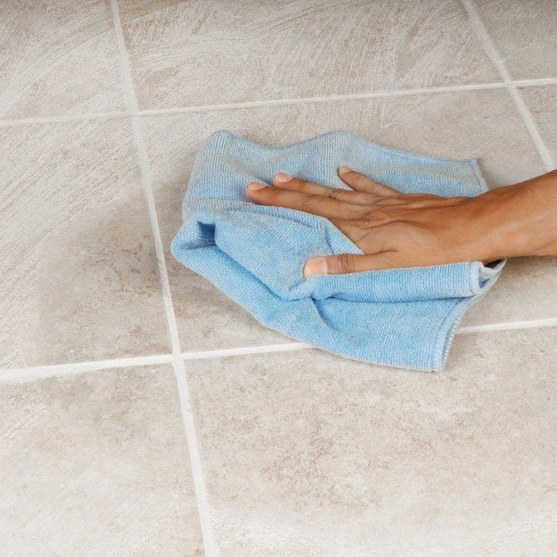 QEP 70018 Grout Cleaning Cloth, 18 in L, 18 in W, Microfiber, Blue
