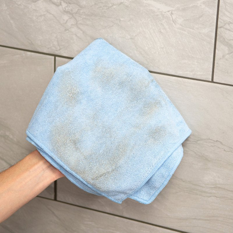 QEP 70018 Grout Cleaning Cloth, 18 in L, 18 in W, Microfiber, Blue
