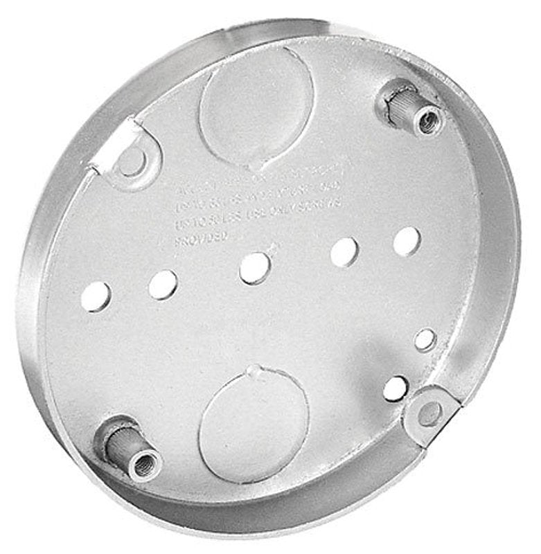 Southwire 56112-UPC Pan Box, 4 in W, 3/4 in D, 2-Knockout, Steel, Silver, Galvanized