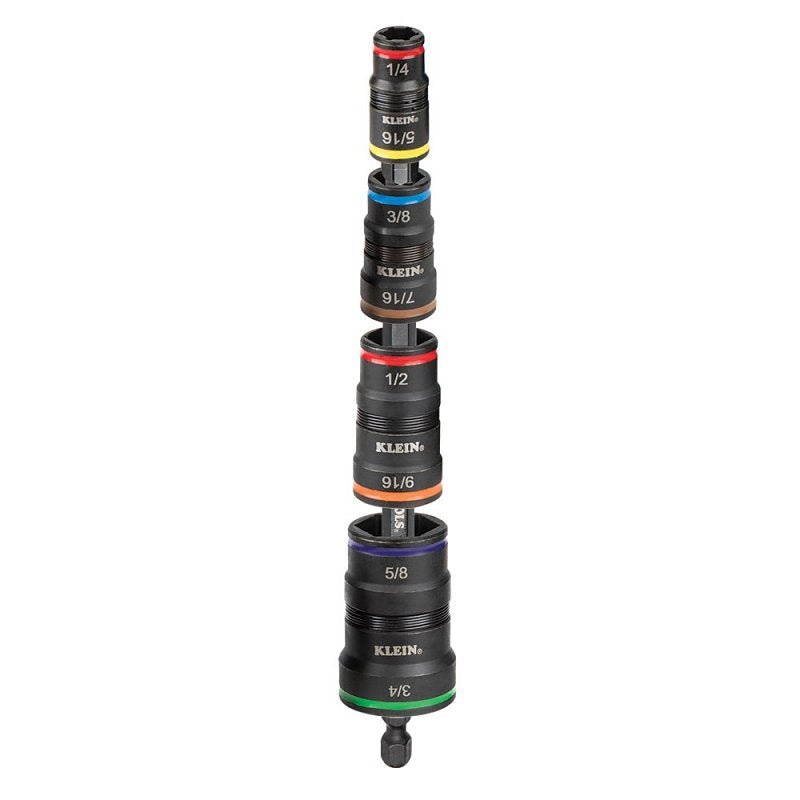 Klein Tools 32934 9-in-1 Flip Socket Set, Steel Alloy