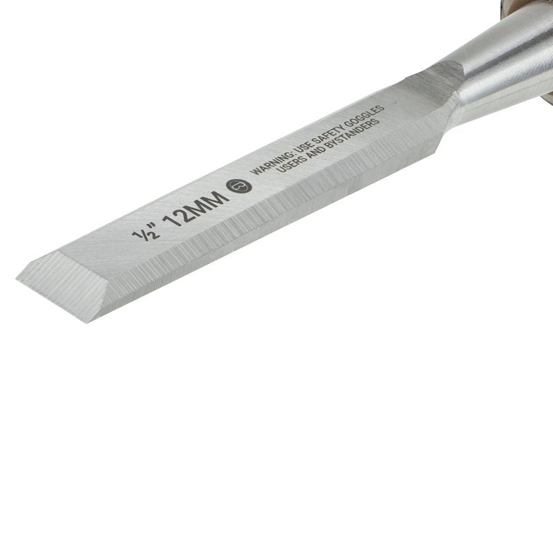 Spec Ops SPEC-C1-12 Bevel Edge Chisel, 1/2 in Tip, 9-1/8 in OAL, HCS Blade, Shock-Absorbing Handle