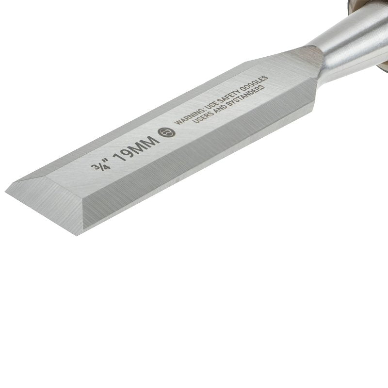Spec Ops SPEC-C1-34 Bevel Edge Chisel, 3/4 in Tip, 9-1/8 in OAL, HCS Blade, Shock-Absorbing Handle