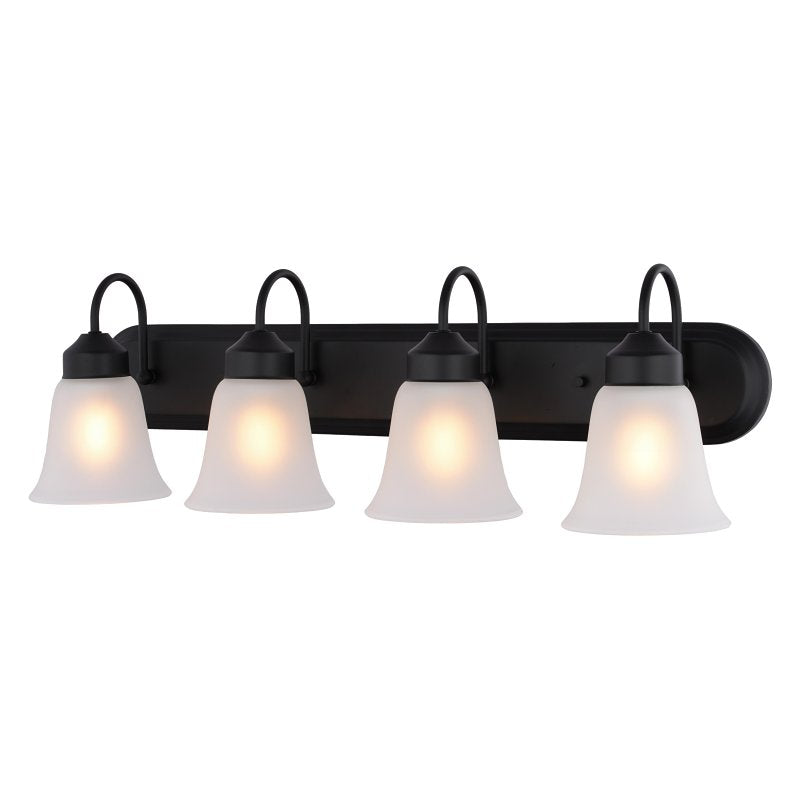 Boston Harbor OG24017 Vanity Light, 4-Lamp, LED Lamp, Matte Black Fixture