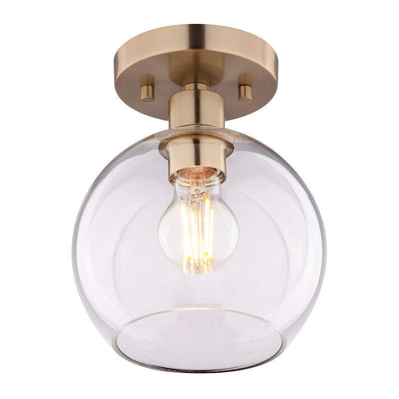 Boston Harbor OG24023 Ceiling Light, 1-Lamp, Metal Fixture, Satin Gold Fixture