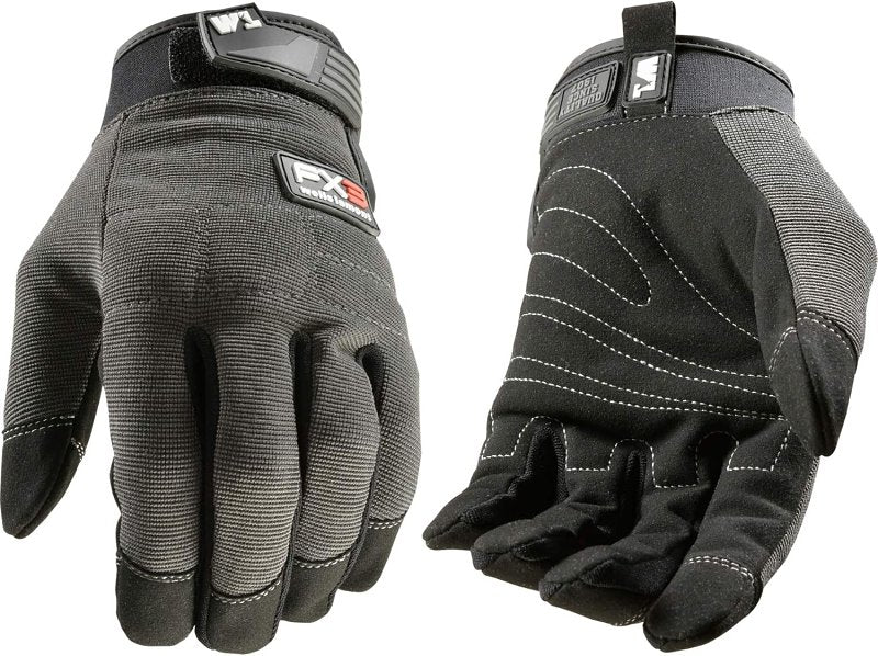 Wells Lamont FX3 Series 7850XL All-Purpose Work Gloves, Men's, XL, Adjustable Cuff, Spandex/Synthetic Leather