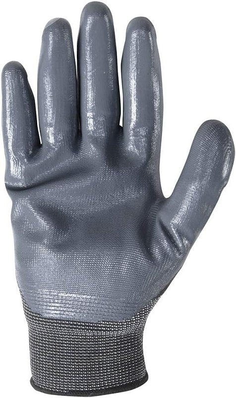 Wells Lamont 546-L Grip Gloves, Men's, L, Knit Cuff, Latex Coating, Nitrile Glove, Gray