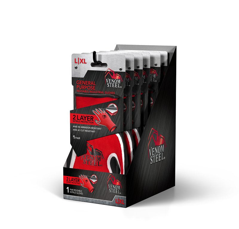 Medline VENGP100XLV1 General-Purpose, Reusable Work Gloves, L/XL