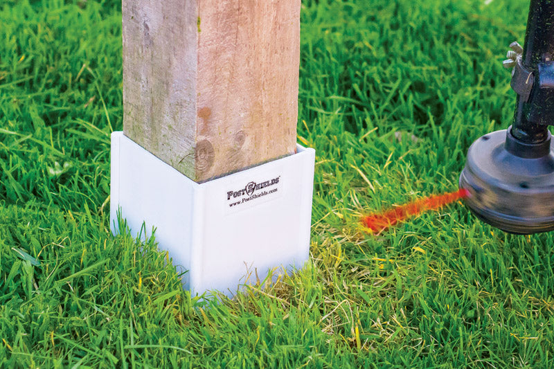 Post Shields Inc. 4 in. H X 4 in. W X 4 in. L Plastic Black Fence Post Protection, Pack of 10