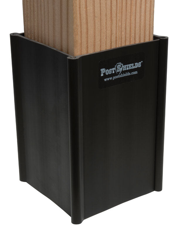 Post Shields Inc. 6 in. H X 4 in. W X 4 in. L Plastic Brown Fence Post Protection, Pack of 10