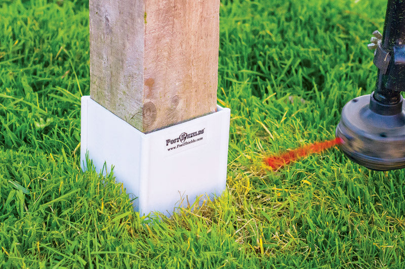 Post Shields Inc. 6 in. H X 4 in. W X 4 in. L Plastic Black Fence Post Protection, Pack of 10
