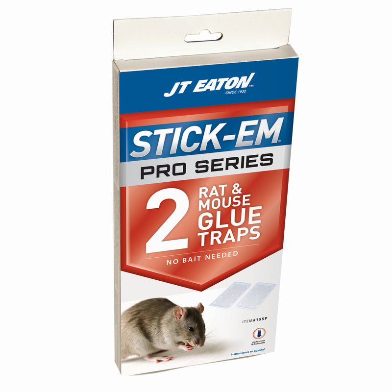 JT Eaton Stick-Em Pro Series Medium Glue Board Trap For Rodents 2 pk, Pack of 12