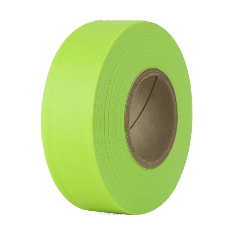 IPG 6883 Flagging Ribbon, 50 yd L, 1.18 in W, Lime Glow, PVC