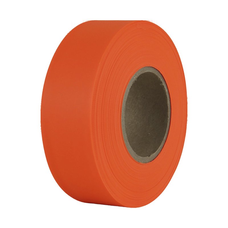 IPG 6880 Flagging Tape, 150 ft L, 1-3/16 in W, Orange Glow, PVC