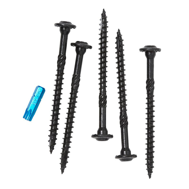 GRK Fasteners RSS 16223 Rugged Structural Screw, 5/16 in Thread, 3-1/2 in L, CEE, W-Cut Thread, Round Washer Head, Steel