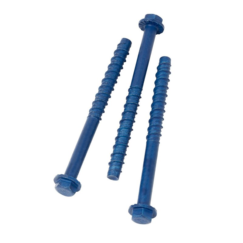 Tapcon+ 11445C Concrete Anchor, 3/8 in Dia, 5 in L, Blue Climaseal