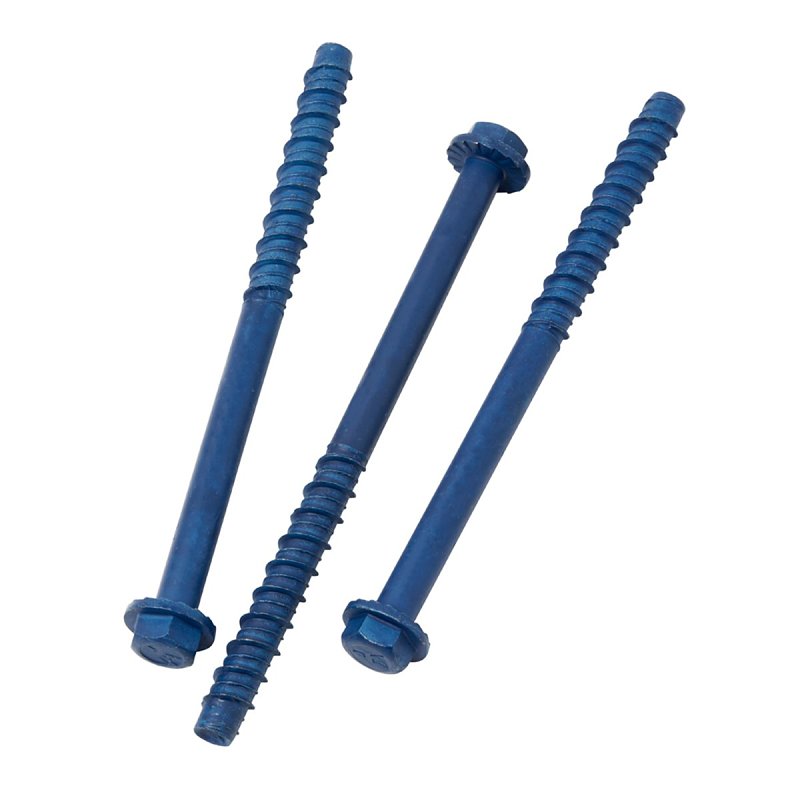 Tapcon+ 11446C Concrete Anchor, 3/8 in Dia, 6 in L, Blue Climaseal
