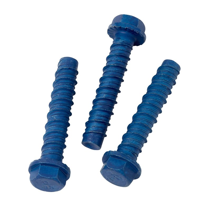Tapcon+ 11447C Concrete Anchor, 1/2 in Dia, 3 in L, Blue Climaseal