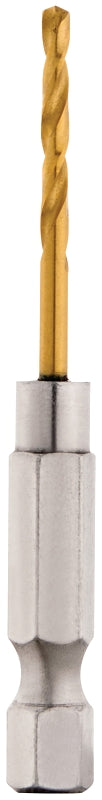 Milwaukee SHOCKWAVE 48-89-4603 Impact Drill Bit, 3/32 in Dia, 2.38 in OAL, Twist Flute, 1/4 in Dia Shank, Hex Shank