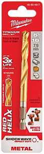 Milwaukee SHOCKWAVE 48-89-4617 Impact Drill Bit, 5/16 in Dia, 4.37 in OAL, Twist Flute, 1/4 in Dia Shank, Hex Shank