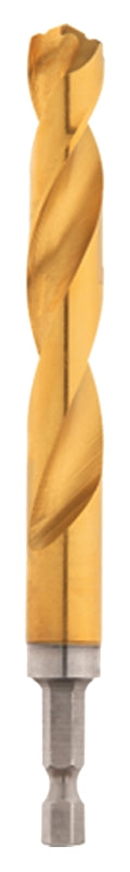 Milwaukee SHOCKWAVE 48-89-4621 Impact Drill Bit, 3/8 in Dia, 4.65 in OAL, Twist Flute, 1/4 in Dia Shank, Hex Shank