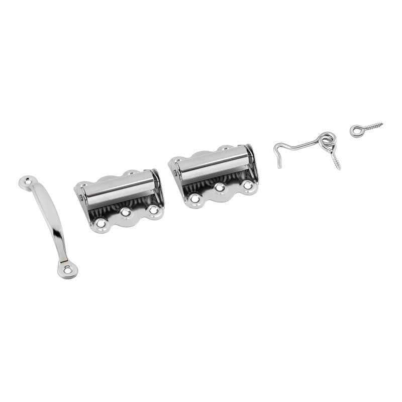 National Hardware N185-707 Screen/Storm Door Set, Stainless Steel, 5-Piece, For: Screen/Storm Doors