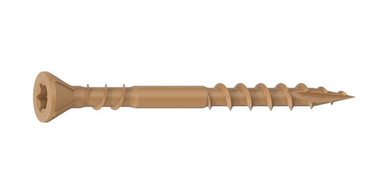 Camo 0376130 Deck Screw, #8 Thread, 2 in L, Coarse Thread, Countersink Head, Star Drive, Type 17 Slash Point, 100
