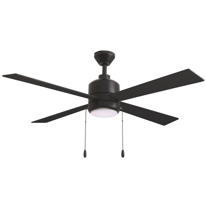 Boston Harbor S2501018-2-MBK Indoor Ceiling Fan, 52 in Sweep