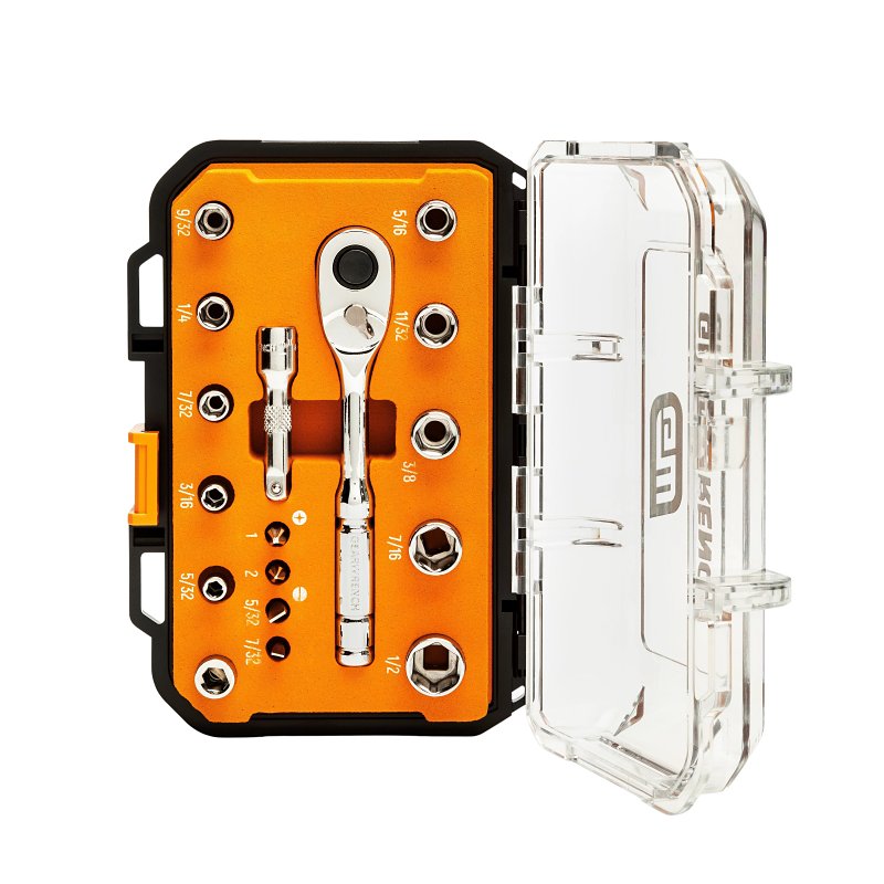 GearWrench GWSWS14SAE17 Mechanics Tool Set, 17-Piece, Chrome