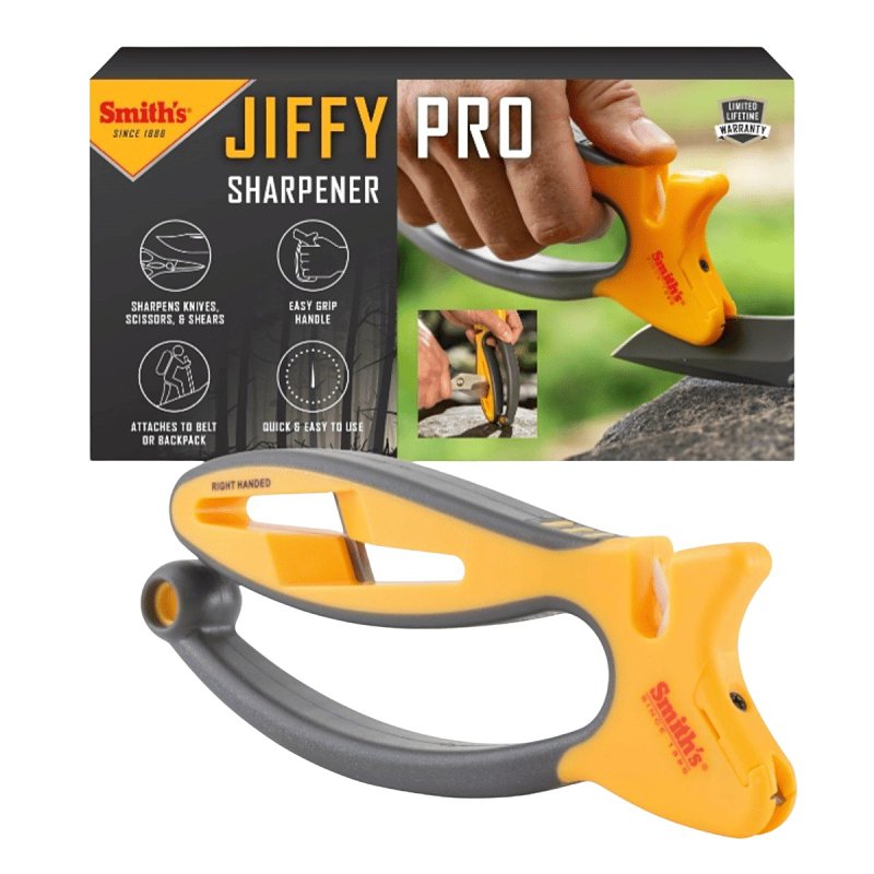 Smith's 50185 Jiffy-Pro Handheld Sharpener, Coarse, Carbide Abrasive, Rubber Handle