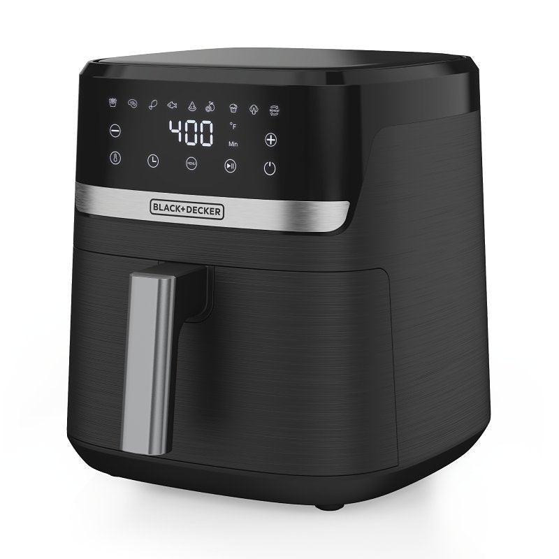Black+Decker Purifry AFBD Series AFBD42-0BD Air Fryer, 4 qt, 1300 W, 1-Basket, Timer, Touch Control, Black