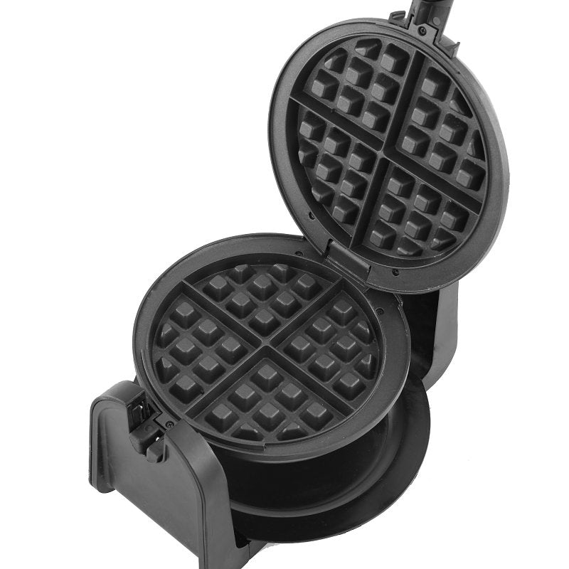Black+Decker WM1404S Belgian Flip Waffle Maker, 6-3/4 in Waffle, 2-Waffles, 800 W, Black/Silver