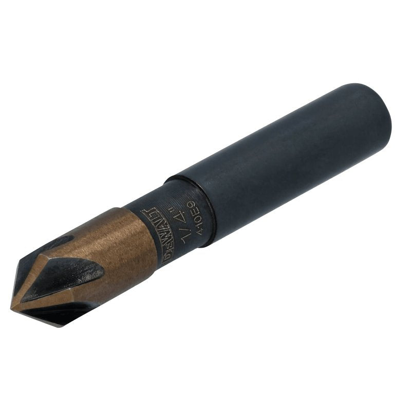 DEWALT BLACK & GOLD Series DWAMDB16CS Countersink Drill Bit, 1/4 in Dia, 5-Flute, 1/4 in Dia Shank, Round Shank