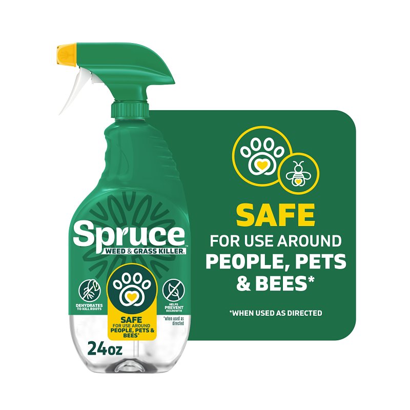 Spruce 810121300418 Weed and Grass Killer, Liquid, Spray Application, 24 oz Bottle