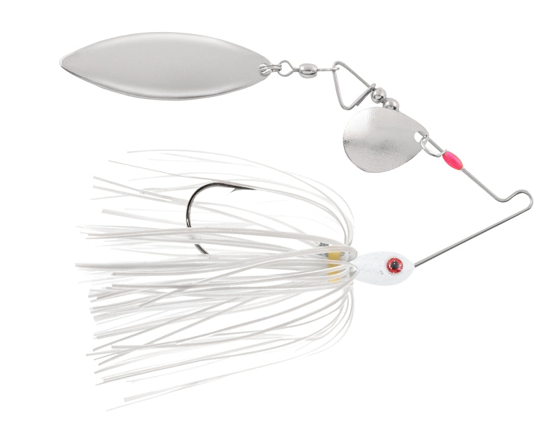 blaze BLSP14-8 Fishing Lure, Classic Spinnerbait, Silicone, White Lure, 1/4 oz Weight