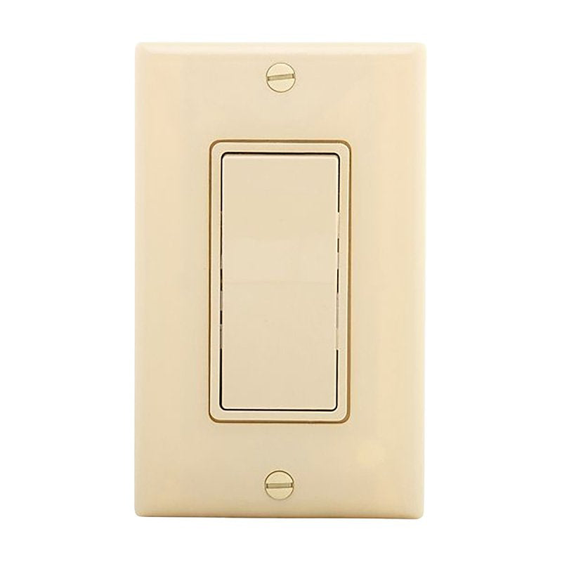 Eaton Wiring Devices 7500 Series 7501V Rocker Switch, 15 A, 120/277 V, Lead Wire Terminal, Ivory
