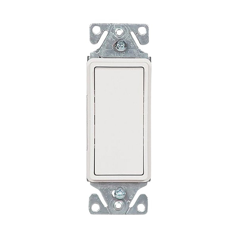 Eaton Wiring Devices 7500 Series 7501W Rocker Switch, 15 A, 120/277 V, SPST, Lead Wire Terminal, White, 1-Phase