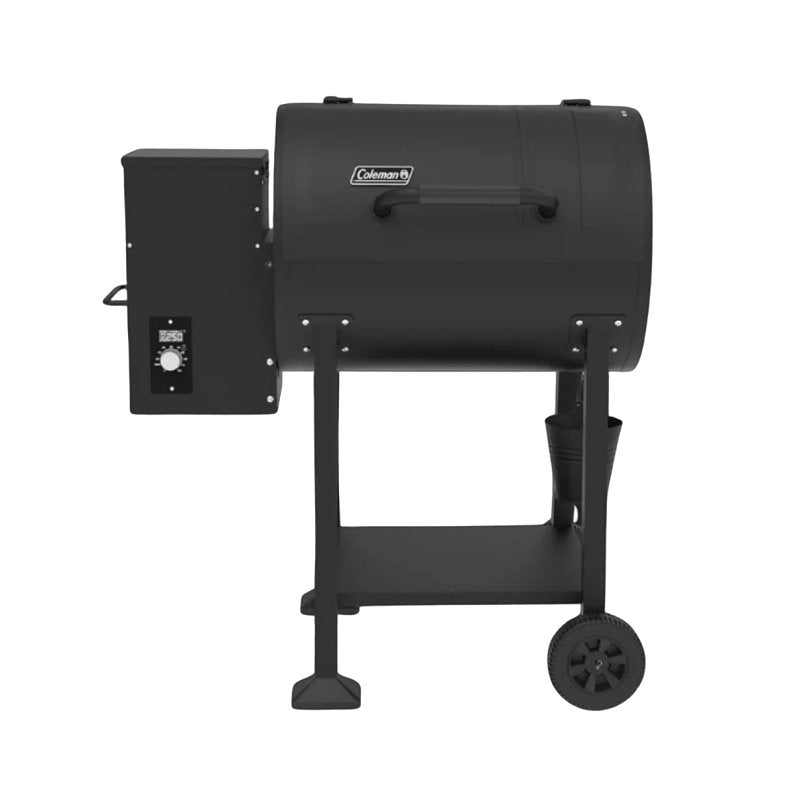 Coleman CO-700PG Pellet Grill, 480 sq-in Primary Cooking Surface, 210 sq-in Secondary Cooking Surface, Shelf Storage